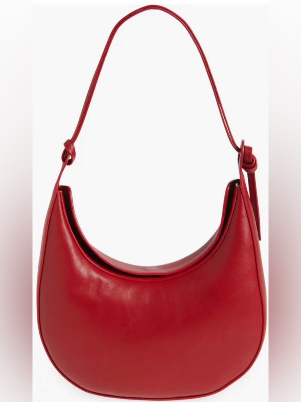NWT Reformation Red Leather Medium Rosetta Shoulder Bag